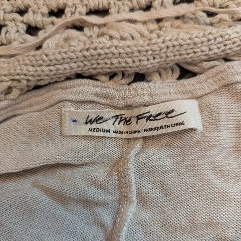 We The Free Colette Crochet Top - Ivory - M - NWT